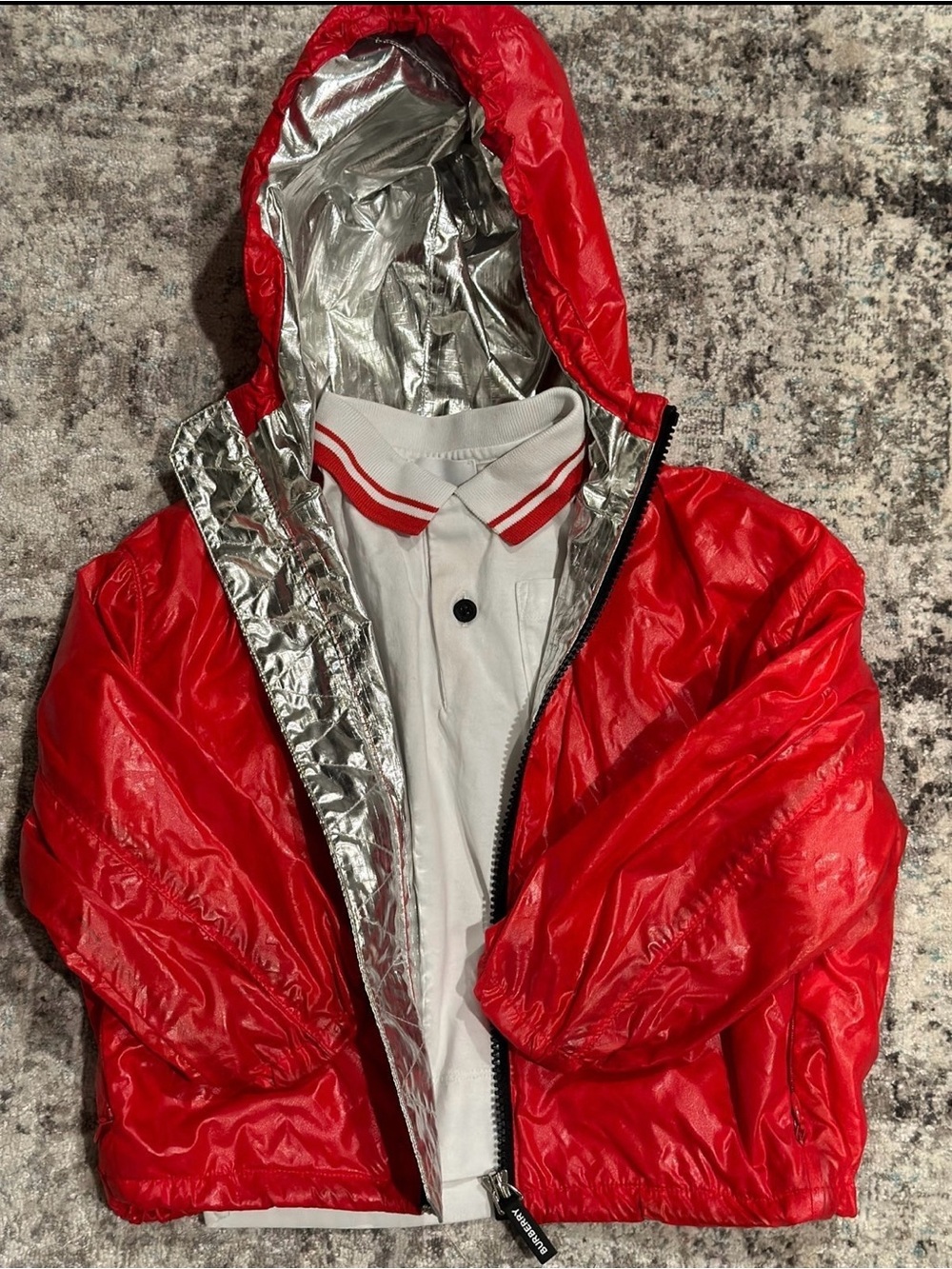 BURBERRY Boy's Lorenzo Embossed Logo Wind-Resistant Jacket